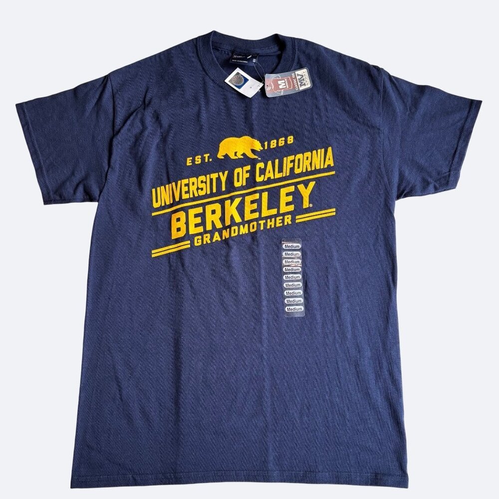 University of California Grandmother T-shirt Size M Blue NWT Cotton Blue